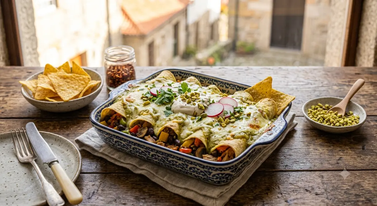 Vegan Enchiladas Suizas